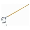 thumbnail image 2 of Manure Fork with Long Handle - 60" Steel Tines Refuse Hook for Barn & Garden - Heavy Duty Manure Spreader, Compost Turner, Soil Loosener - Professional Grade, 2 of 2