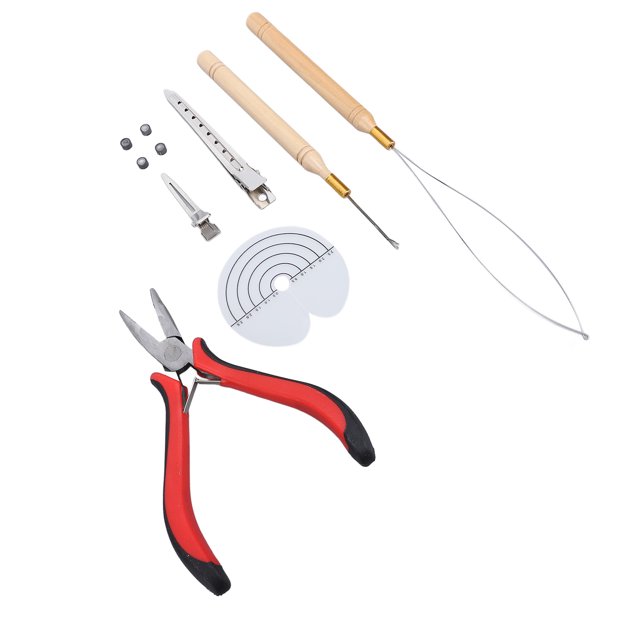 Kit de Herramientas de Micro Enlace, Kit de Herramientas de Extensión del Cabello que Alicatanes de alicados de Cabello con Hojas de Aislamiento de Calor para la Mayoría de los