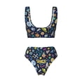 thumbnail image 6 of Rocae Colorful Space for Bikini Set for Women Two Piece Sexy High Swimsuits Split Crossover Bikini XX-Large, 6 of 9
