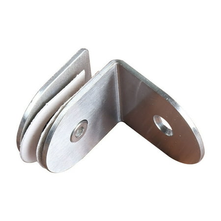 

Rosarivae Satin-finished Stainless Steel Glass Clamp Bracket Holder for Tempered Glass Door Window Balustrade Bathroom