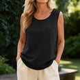 thumbnail image 2 of XuJwPNcy Sleeveless Tank Tops for Women Summer Basic Round Neck Pocket Tee Breathable Soft T Shirts for Travel Vacation, 2 of 5