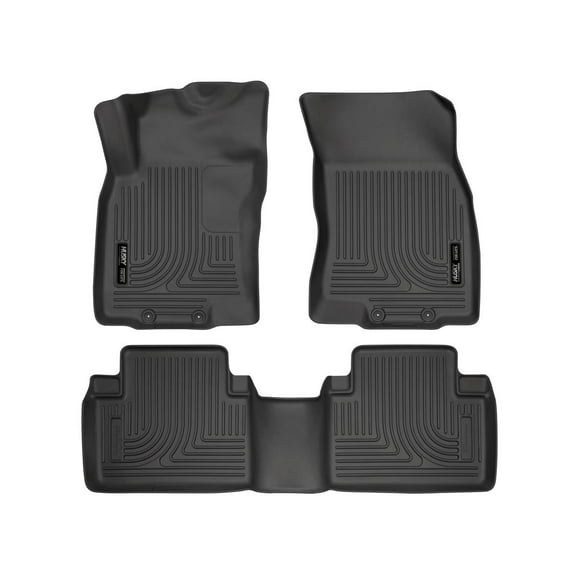 Husky Liners 98671 Weatherbeater Floor Mats Fit 2014-2020 Nissan Rogue (w/w/o 3rd Row), 2014-2015 Nissan X-Trail (w/w/o 3rd Row) - Front/2nd Seat - Black
