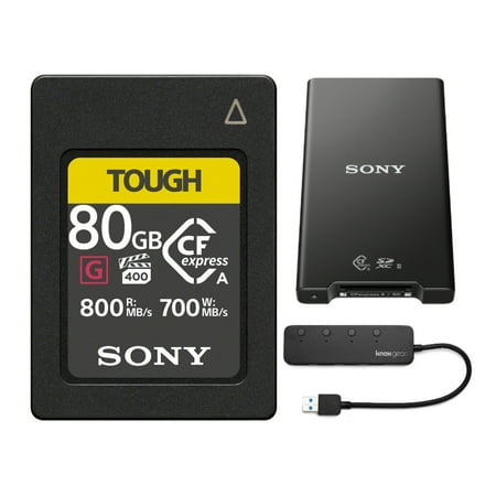 UPC: 0663701844481 | Sony CFexpress Type A 80GB Memory Card with Card Reader and 4 Port USB Hub