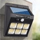 thumbnail image 4 of Luces solares para exteriores con sensor de movimiento, 3 modos y 96 LED, luces de seguridad de pared para vallas, jardines, patios y puertas (1 unidad)., 4 of 9