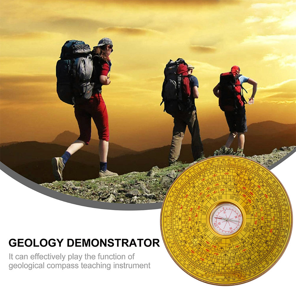 LOLIPPYY Golden Metal Geology Compass for Educational Use with Precision Craftsmanship and Stylish Elegant Design