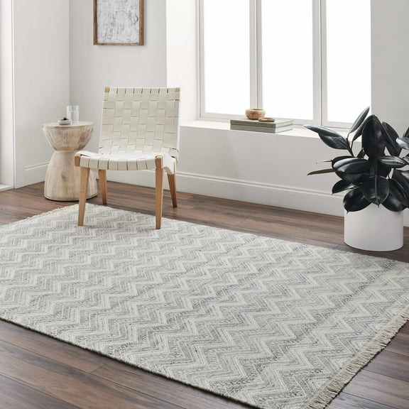 Hauteloom Aqeel Wool Living Room, Bedroom Area Rug - Brown, Gray - 2' x 3'