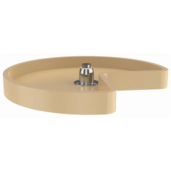 Rev-A-Shelf 6421-28-52 Classic 28" Polymer Kidney 1-Shelf Lazy Susan - Almond