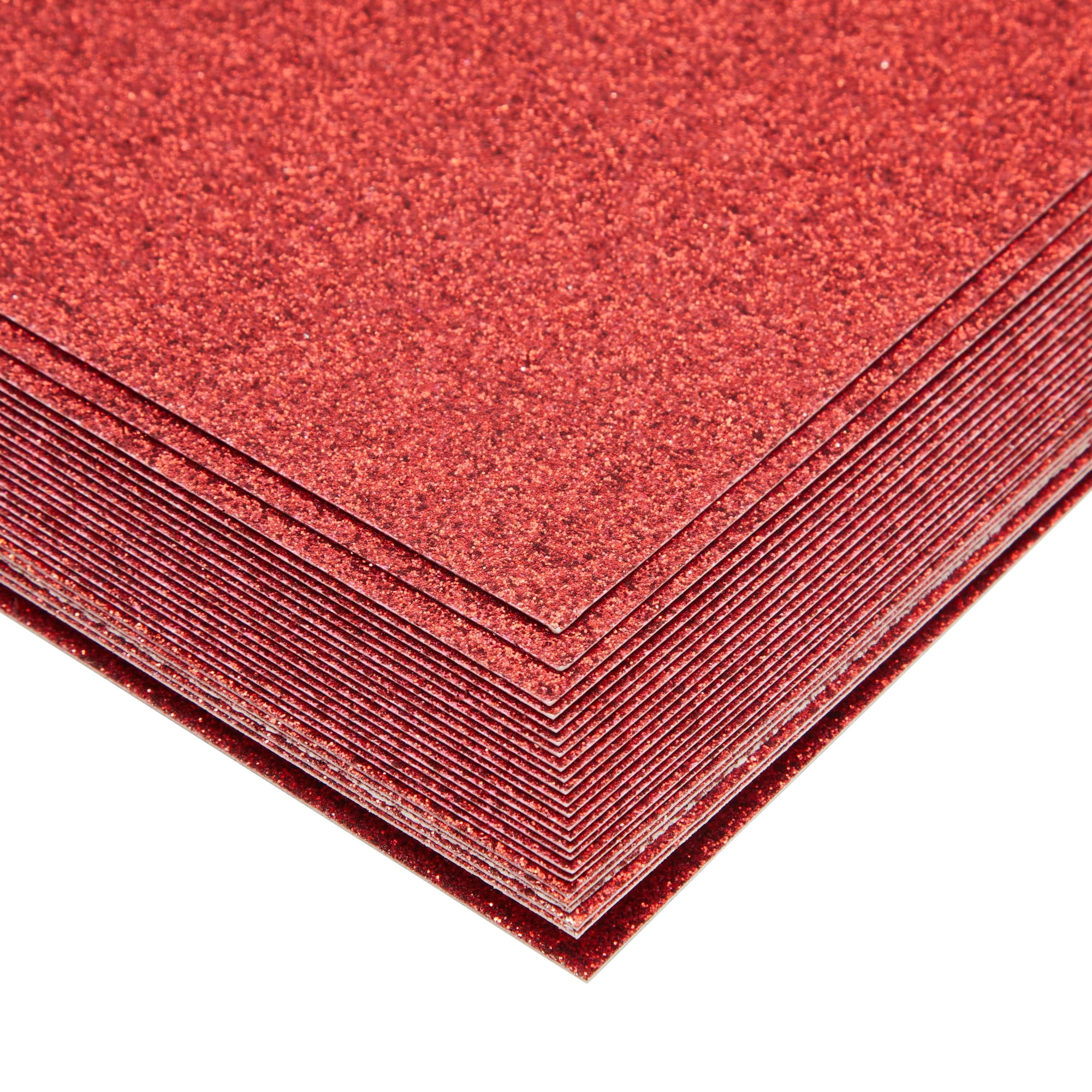 Best Creation Solid Glitter Cardstock - French Red 12x12