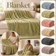 thumbnail image 2 of Blush Pink Channel Faux Fur Oversized Throw Blanket Ultra Fluffy Ribbed Warm Sofa Bed Decor All Season Home Use Multiple Color Choices Gift(78.74*70.87IN), 2 of 5