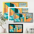 thumbnail image 4 of Designart 'Geometric Shapes Vintage Style Building Windows' Modern Framed Art Print, 4 of 4