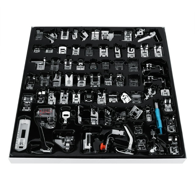 Kit de prensatelas para máquina de coser doméstica de 72 piezas, accesorios de costura multifuncionales