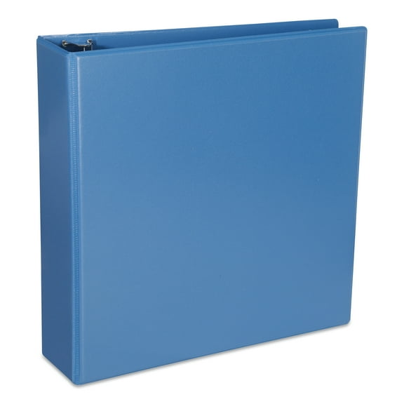 Deluxe Round Ring View Binder, 3 Rings, 2" Capacity, 11 X 8.5, Light Blue | Bundle of 5 Each
