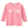 thumbnail image 4 of Fshinging y2k Tops For Toddler Girls Summer T Shirts Valentine's Day Print Functional Crew Neck 3/4 Quarter Sleeve Top Plus Size T-Shirts, 4 of 4