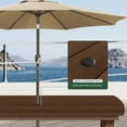 thumbnail image 5 of Ciokea 5-Piece Outdoor Dining Set with Table and 4 Chairs HDPE Patio Set Umbrella Hole Garden Backyard Poolside Brown, 5 of 7