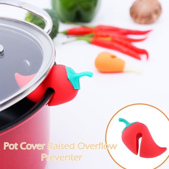 Fiudx Tapa para Olla de Chile, Antidesbordamiento Elevado, Elevador de Tapa Resistente Al Calor, Compatible con Ollas y Sartenes, Esencial para La Cocina, Ayudante de Cocina, Juego de 1 Pieza