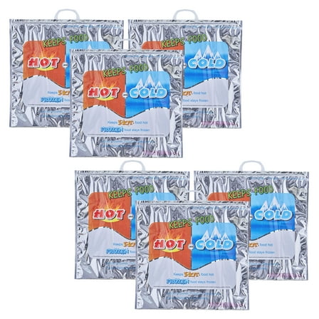 Superio Reusable Grocery Bags Insulated Cooler Bag Thermal Grocery Shopping Bag for Hot Cold Food Delivery Bags (6, 20x5.5x19)