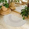 thumbnail image 4 of Handwoven Bohemian Bathroom Rug with Crochet Border - 22x42 inch, 4 of 6