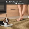 thumbnail image 3 of BESTVUE Runner Rug Outdoor Non Slips Carpet Runners Indoor Utility Area Rugs Mat for Kitchen Hallway Entryway Garage with Rubber Backing Striped Brown 4ft x 15ft, 3 of 7