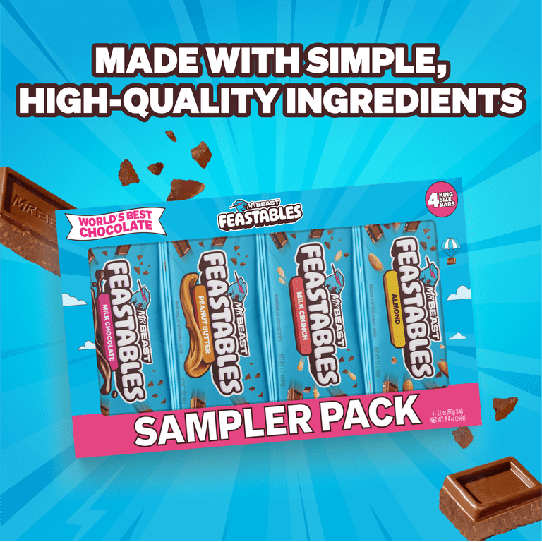 2 pack) MrBeast 60g 4ct Variety Pack - Walmart.com