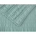 thumbnail image 6 of Chezmoi Collection Katy 3-Piece Frayed Edge 100% Washed Cotton Quilt Set, Soft-Finished Lightweight Bedspread All Season Bedding, King, Aqua, 6 of 9