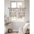 thumbnail image 3 of Farmhouse Brown Sheer Curtains 45 Inch Length 2 Panels Set for Living Room/Bedroom, Vintage Flower Leaf Botanical Plant Semi Curtain Sheers Drapes Rod Pocket Curtains Window Treatment Set 52''x45''x2, 3 of 7
