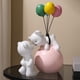 thumbnail image 3 of Estatuilla de oso Fernando Figura de oso polar de resina con globo decoración de escritorio, 3 of 8