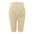 thumbnail image 4 of Bibifish Womens Maternity Leggings Knee Length High Waist Slim Fit Pants Elastic Waistband Pocket Detail Stretchy Casual Daily Wear Comfortable Maternity Pants, 4 of 5