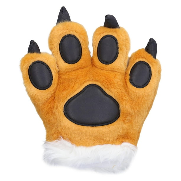 Guantes De Felpa De Garras De Animales, Lindos Guantes De Pata De Tigre Con Una Máquina De Tela Suave De Felpa Lavable Para Niños Juego De Rol De Halloween Disfraz