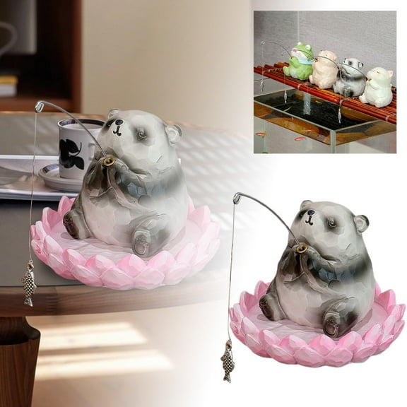 Cute Animal Desktop Ornament for Home - Decorative Figurine with Relaxing Zen Design - Resin Material Ideal for Desk and Tabletop Decoration