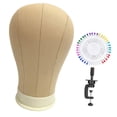 thumbnail image 2 of Milaget Mannequin Head Accessory Portable Wig Head Stand for Drying Making Hair Hats 22 Inch, 2 of 8