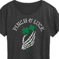 thumbnail image 3 of Instant Message - St. Patrick's Day - Pinch Of Luck Skeleton - Women's Short Sleeve Graphic T-Shirt, 3 of 6