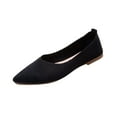 thumbnail image 2 of Tuobarr Womens Dress Shoes Leisure Flat Platform Pointed Shoes Non-Slip Light Cloth Shoes Black US Size 5, 2 of 5