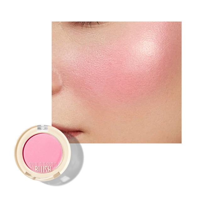 Single Color Nude Makeup High Gloss Rouge 12 Colors Pearlescent Fine 24.6G, Makeup White Blusher