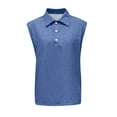 thumbnail image 4 of Men's Tank Tops Big and Tall Sleeveless Shirts for Gym Workout Running Beach Summer Button Up Tee Vest, 4 of 4
