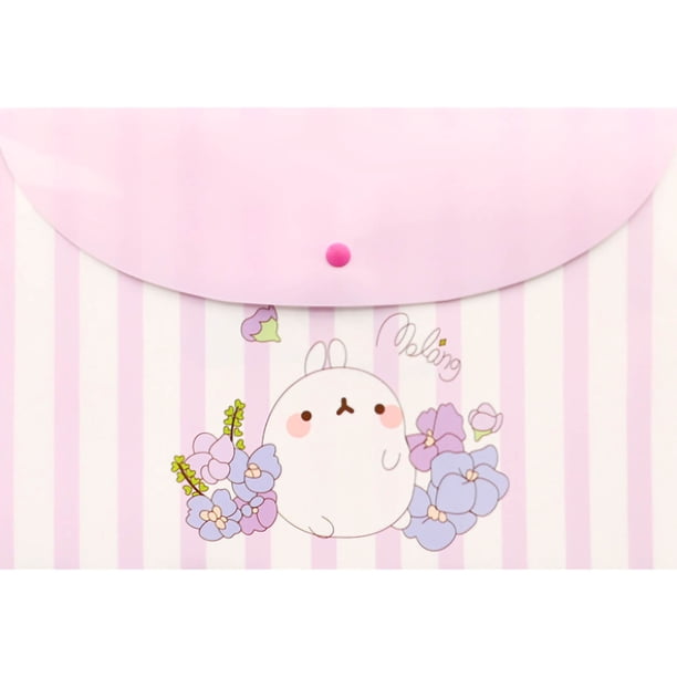 Sobres De Plástico Carpetas Transparentes Sobres De Plástico Con Cierre A Presión Sobres De Plástico Lovely Bunny Impermeable A Prueba De Polvo Durable Anticorrosión PP Botón