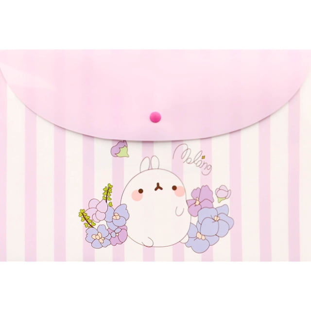 Carpetas Transparentes Carpeta De Documentos Carpeta De Papel Sobres De Plástico Lovely Bunny Impermeable A Prueba De Polvo Durable Anticorrosión PP Botón A Presión ANGGREK GG1217