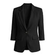 thumbnail image 7 of Iyufng Womens Lightweight Blazer Jackets Fashion Solid Color 3/4 Sleeve Collared Casual Outerwear, 7 of 7