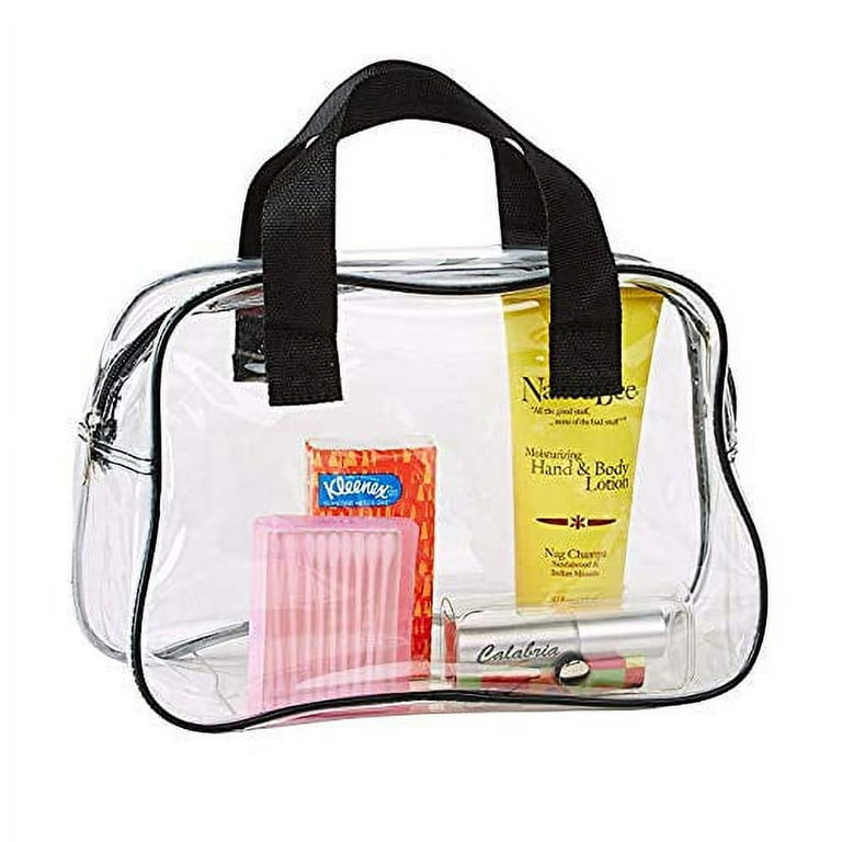 Clear Purse Stadium Approved Clear Makeup Bag with Handle