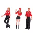 thumbnail image 4 of 3 Piezas Figuras de Personas Miniatura Resina Escala 1/64 Accesorio Realista para Escenario de Diorama Adecuado para Decoración de Mesa Modelismo Ferroviario Jardín de Hadas Conjunto de Rojo, 4 of 9