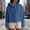 Dark Blue, variant on Women's Denim Hoodies Half Button Pullover Sweatshirts Fall Winter Fashion Long Sleeve Tops Loose Hooded Casual Streetwear Shirts with Pocket