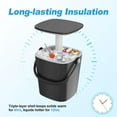 thumbnail image 4 of Portable Ice Bucket Cooler Table - Lift-Top Drink Cooler Bar for Outdoor Parties, 18-Can Capacity, Food-Grade Materials & Insulated Design (Black) - Ideal for Beach, Patio & Picnic Use, 4 of 8