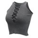 thumbnail image 4 of de Mujeres Ata para Arriba Punto Acanado - gris, L L Colco blusas sin mangas, 4 of 8