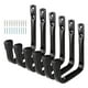 thumbnail image 2 of 5x ganchos de garaje de alta resistencia ganchos de utilidad con tornillos pernos ganchos de pared para colgar gancho de almacenamiento para Cable de Negro, 2 of 8