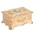 thumbnail image 3 of Vintage Jewelry Box, Small Jewelry Box European Style Exquisite Hand Carved  For Necklace Gold Red,Gold White,Gold Blue, 3 of 8