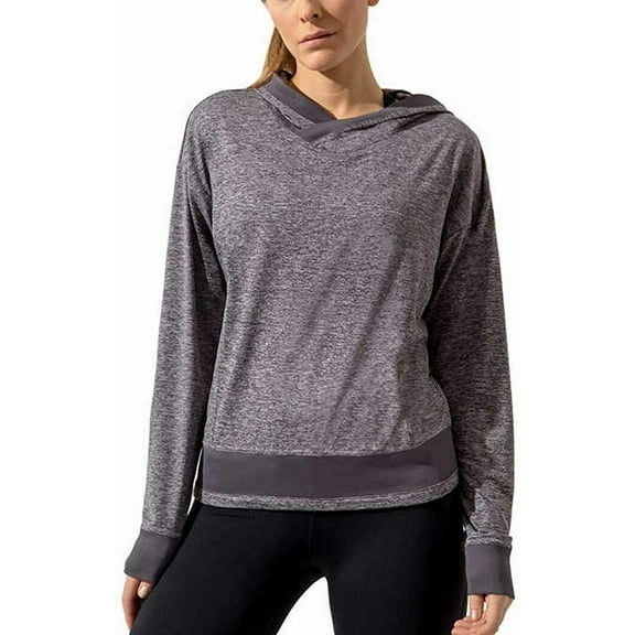 Mondetta Women's Ultra Soft Pullover Hoodie, Purple Mélange Sustainable Large