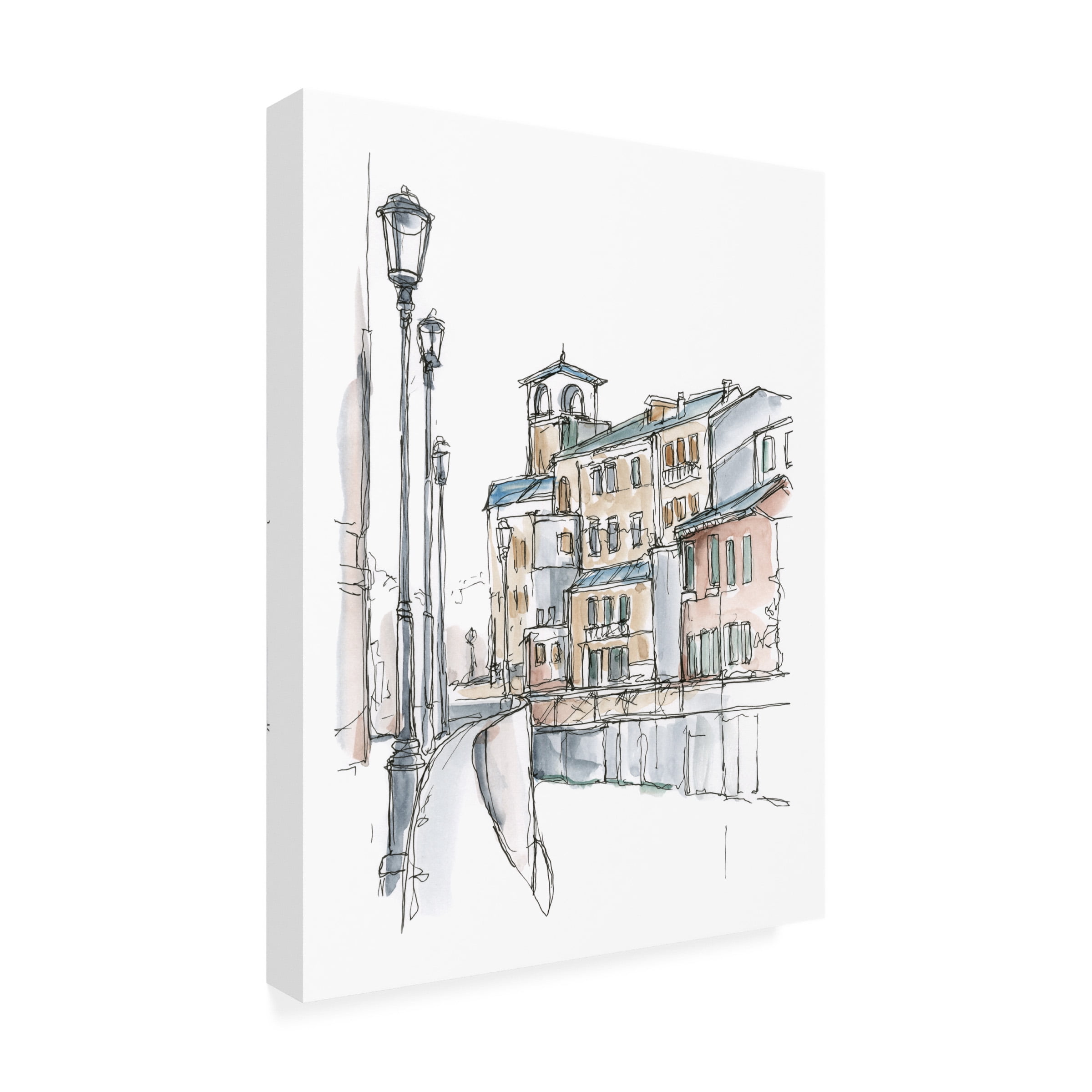 Ethan Harper 'Watercolor Travel Sketchbook II' Canvas Art