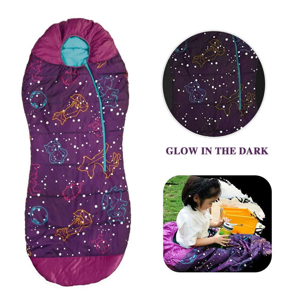 AceCamp Kids Sleeping Bags for Boys Girls GlowinTheDark Sleeping Bag