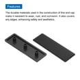 thumbnail image 4 of Unique Bargains Standard Plastic Rectangle Aluminum Extrusion End Cap Black 90x30mm Trolley, Fish Tank Rack, Storage Rack 10Pcs, 4 of 6