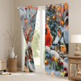 thumbnail image 3 of Manfei Christmas Bird Robin Black Out Curtains for Kid, Winter Flower Plant Curtains Pack of 2 (42x63 Each), Countryside Bedroom Curtains, Window Curtains Bedroom Decor, 3 of 6