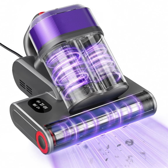 Aeitto Mattress Vacuum Cleaner,18Kpa Bed Vacuum with UV Care Light & 140°F Heat,35000RPM Handheld Vacuum for Bed,Couch,Pet Hair